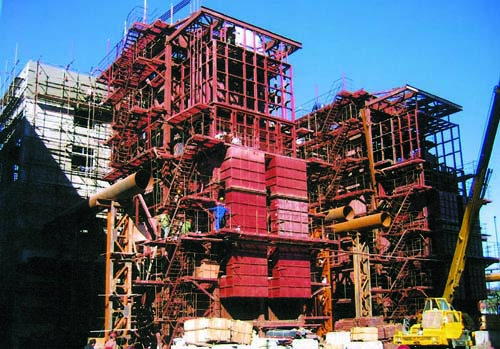 Tianjin Pipe Group Co., Ltd.2 pieces 50ton 3.9MPa gas-fired boiler installation engineering
