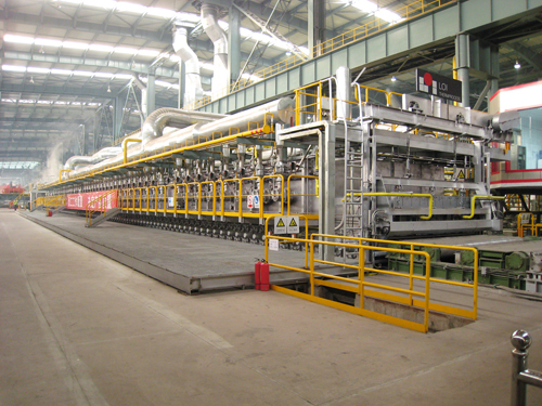 Baotou Steel hardening furnace, length 60.6m, consisting of seven segments furnace stack