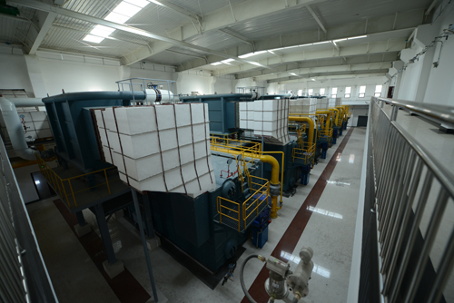 Huayuan heating station renovation project boiler room 3 sets 21MW and 3 sets 29MW gas hot water boiler installation